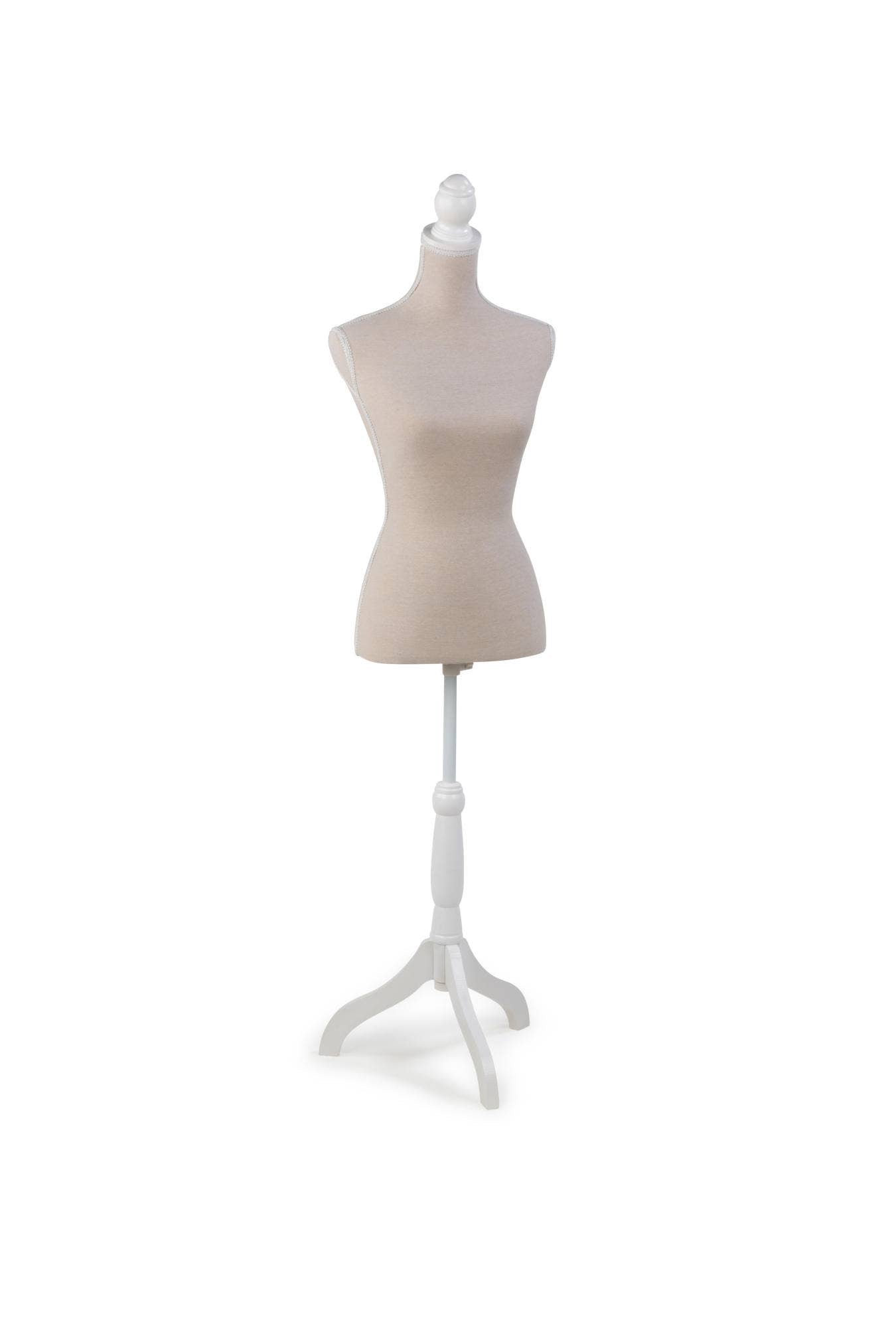 Linen & Burlap Floor or Tabletop Body Forms - Fiberglass: Cream / Tabletop