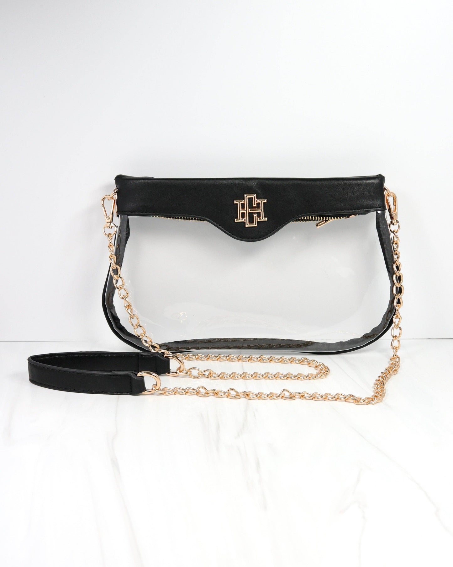 Black Madi Clear Crossbody
