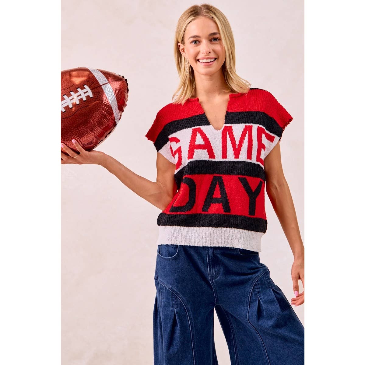 Kickoff Cutie Sweater Top ❤️🖤