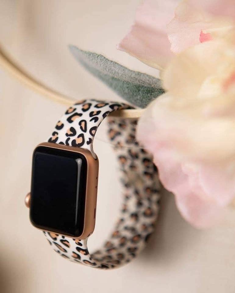 Cheetah  Apple Watch Band: Black and Tan Cheetah / 42/44mm