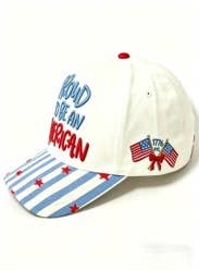 PREORDER Proud to Be an American Hat – Patriotic Embroidered Hat - Ships 5/22