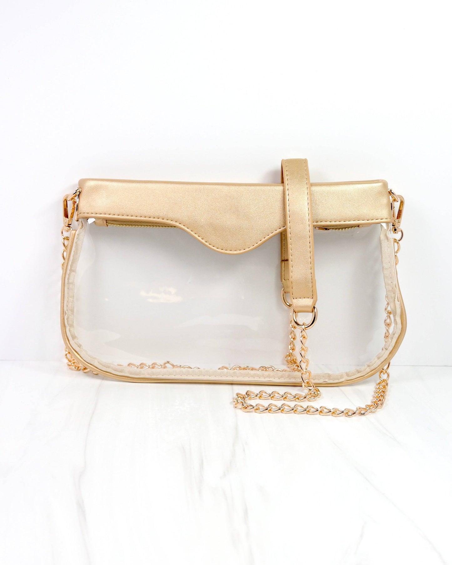 Gold Madi Clear Crossbody