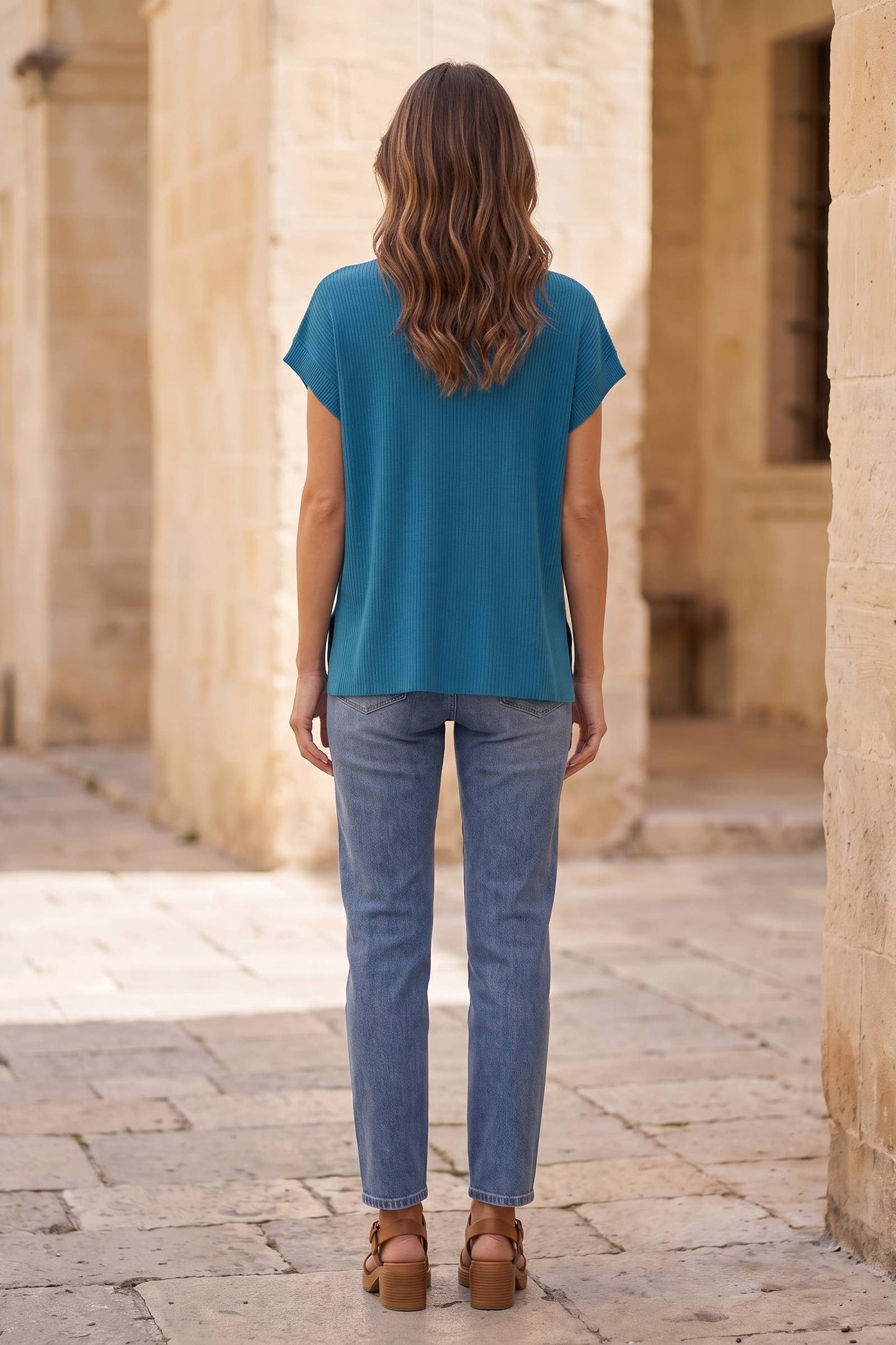 Transitional Mock Neck Sweater: Bubblegum / S