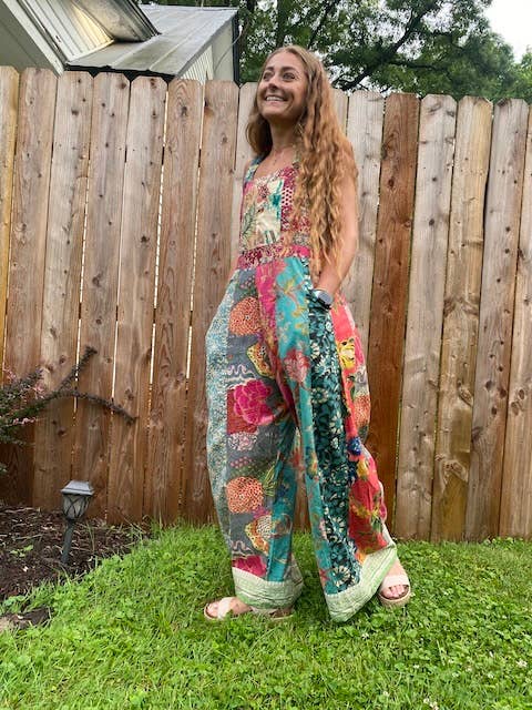 Boho Bloom Patchwork Overalls