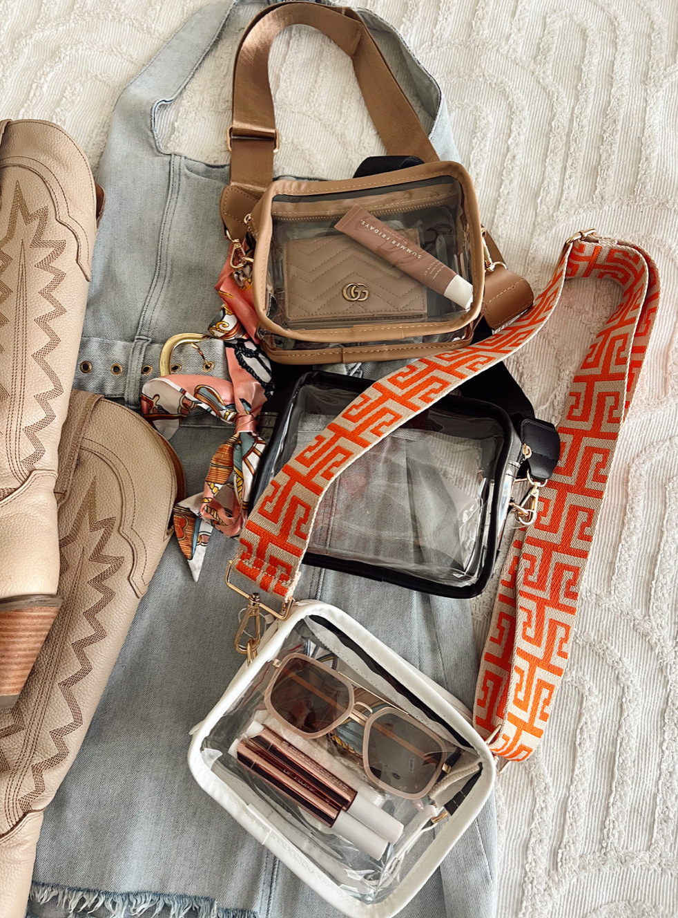 Clear Gameday & Concert Purse: Black