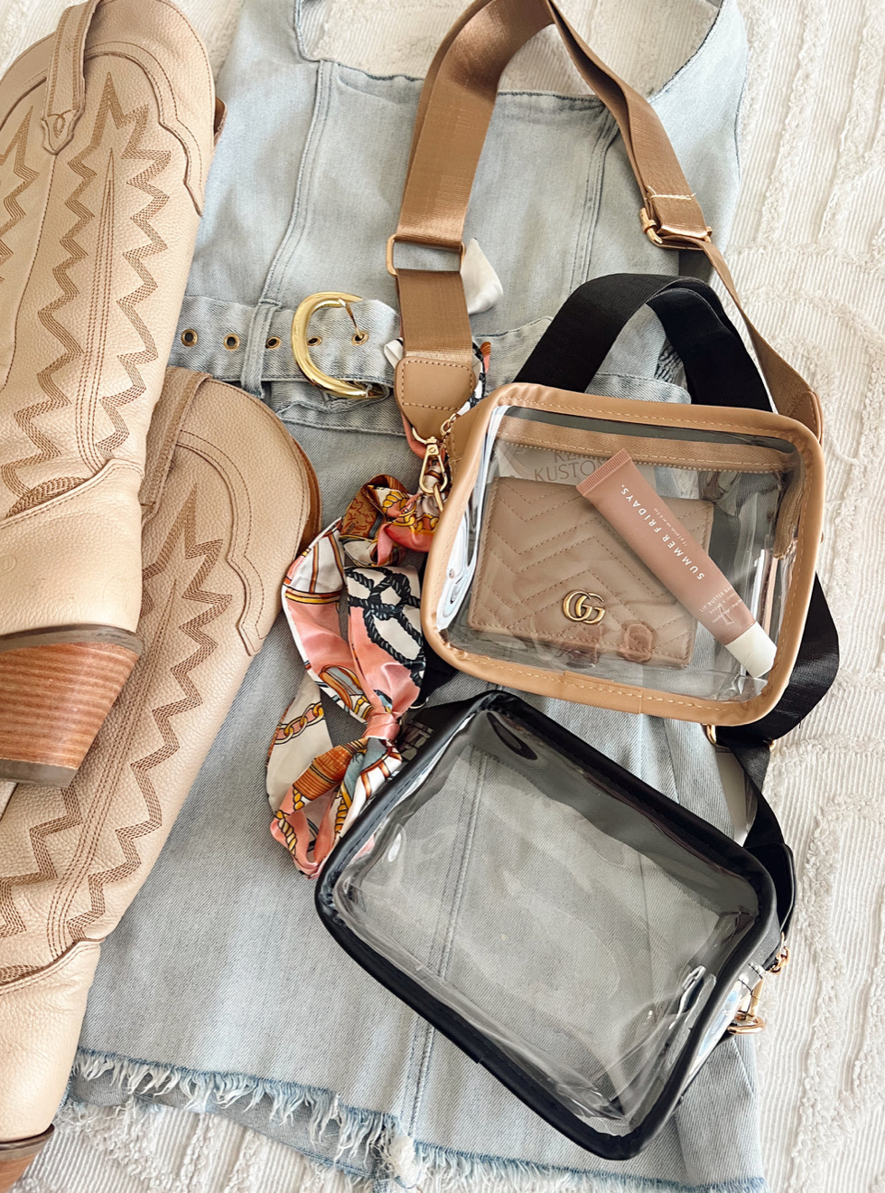 Clear Gameday & Concert Purse: Black