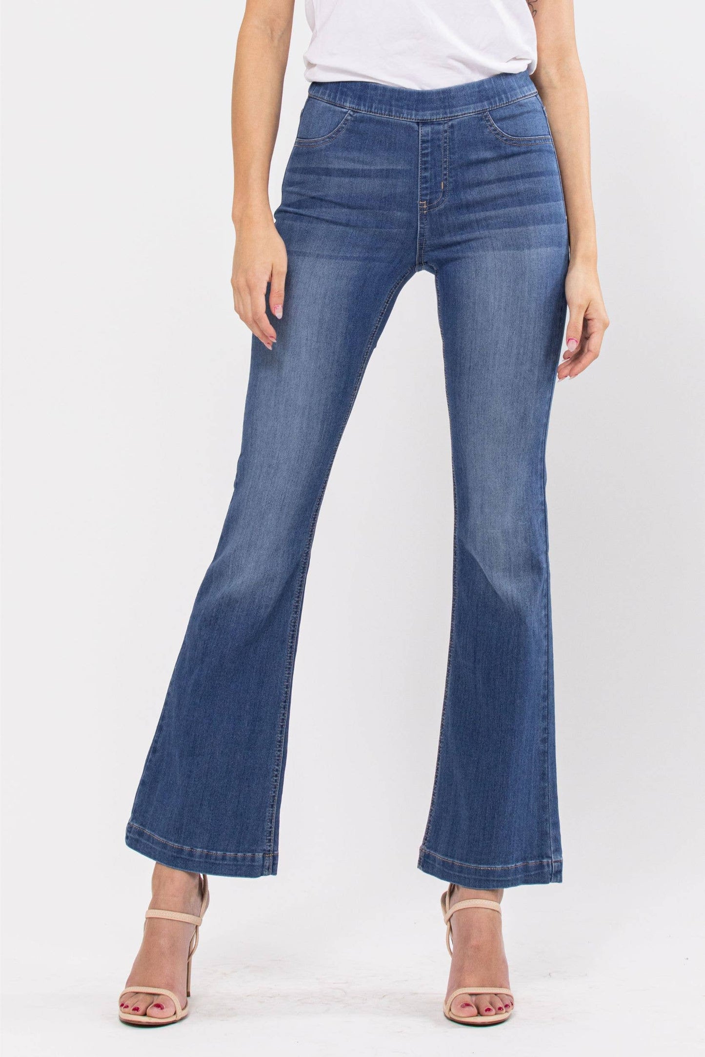 Cello Medium Wash Flared Jean 30" Inseam