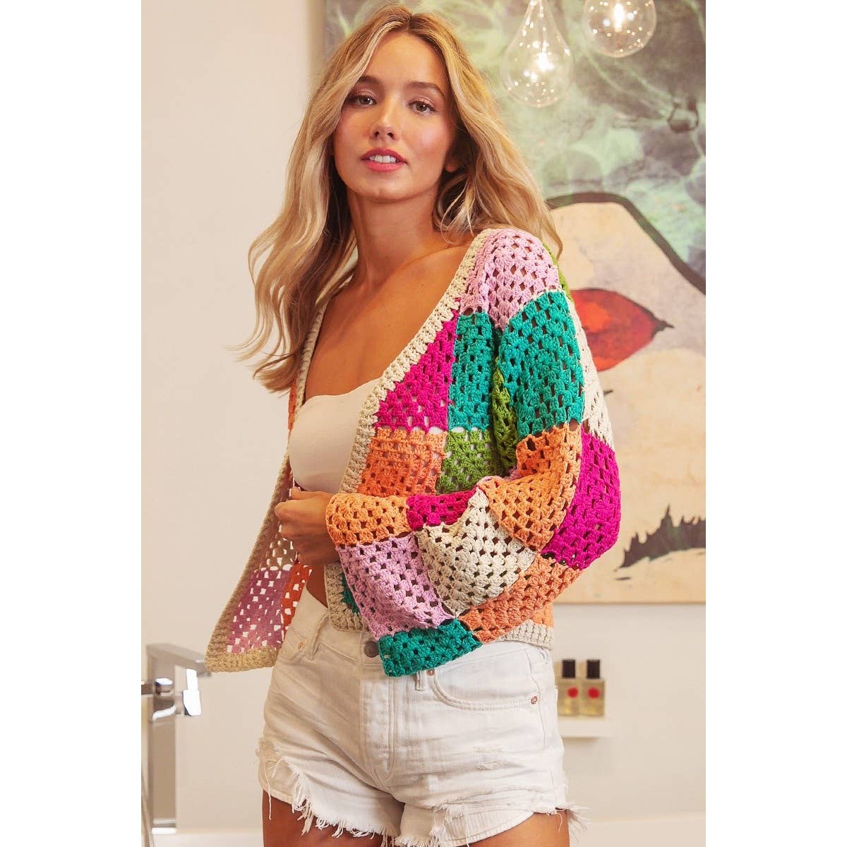 Happy Hues Crochet Cardigan