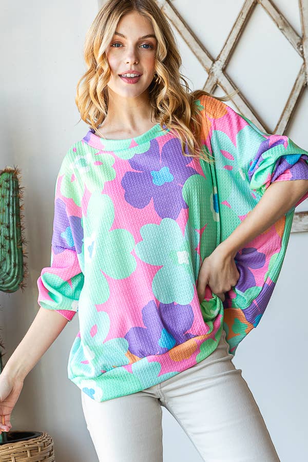 Fun Floral Oversized Top