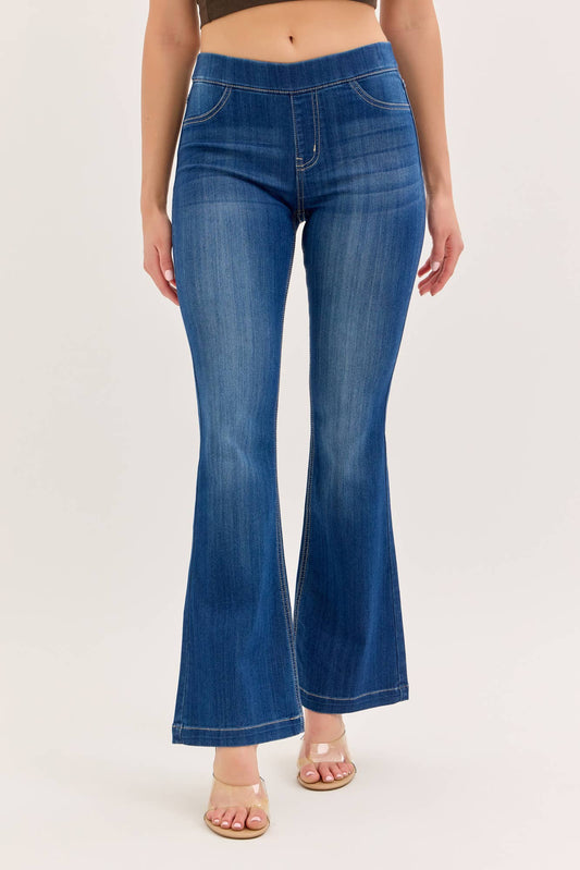 Cello Dark Petite Flare Jegging
