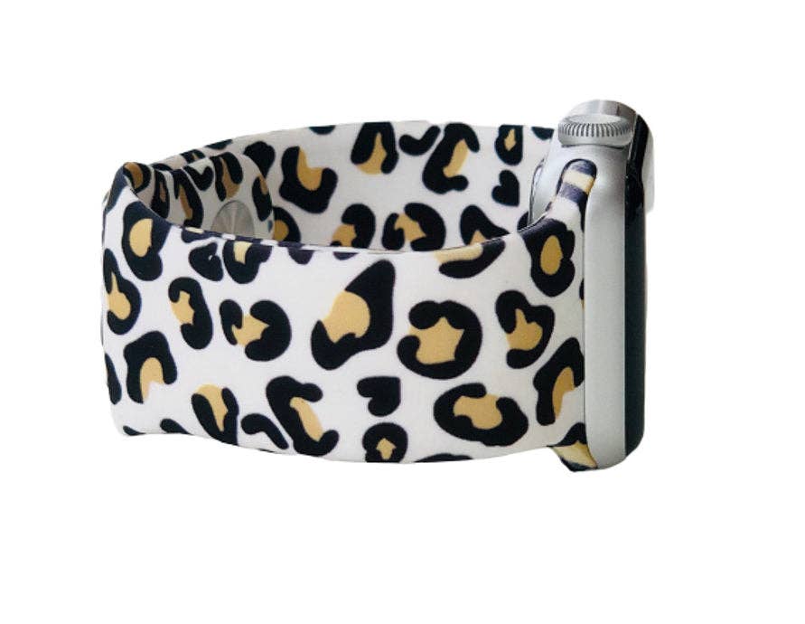 Cheetah  Apple Watch Band: Black and Tan Cheetah / 42/44mm