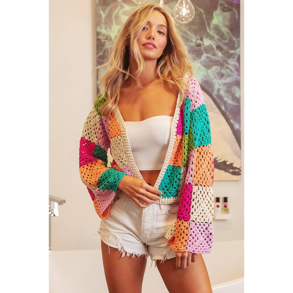 Happy Hues Crochet Cardigan