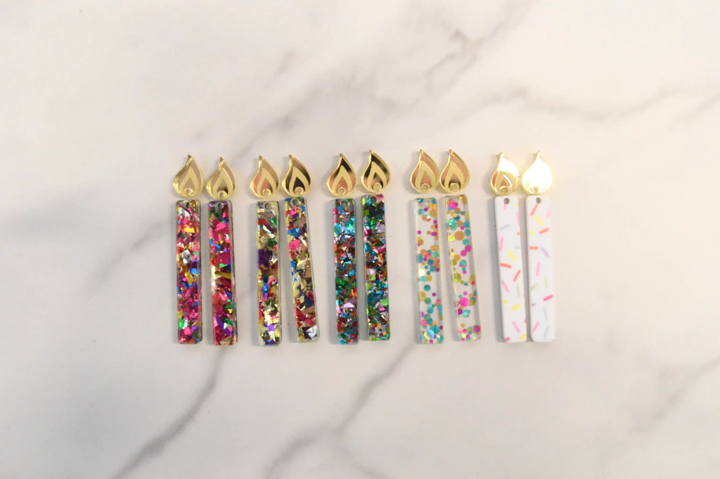 Candle Earrings, Celebration Earrings, Birthday Earrings