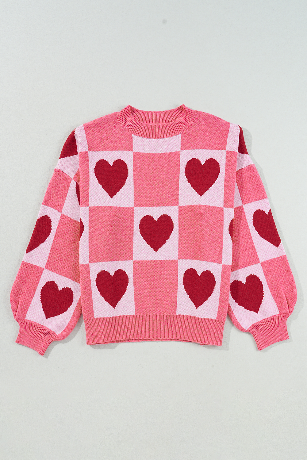 Heart Checkered Valentine Sweater 1X
