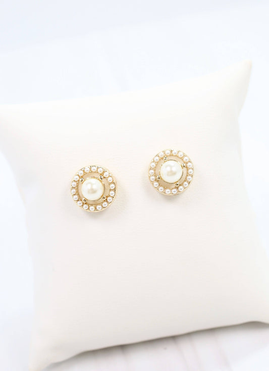Mowry Pearl Stud Earring GOLD