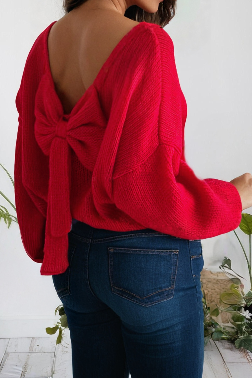 Be Mine Bow Back Sweater