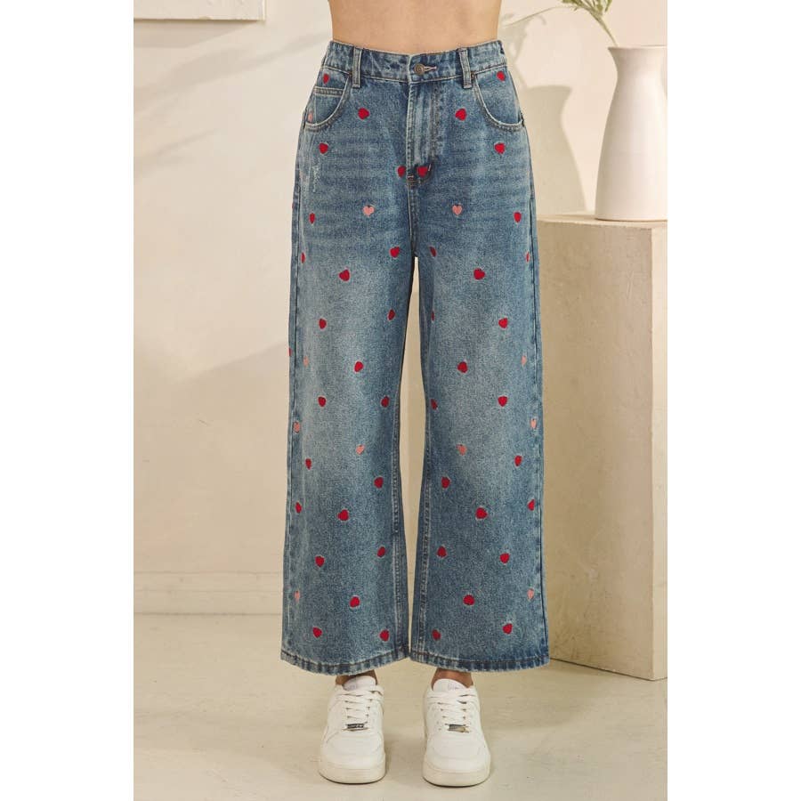 Oli + Hali Embroidered Heart Jeans