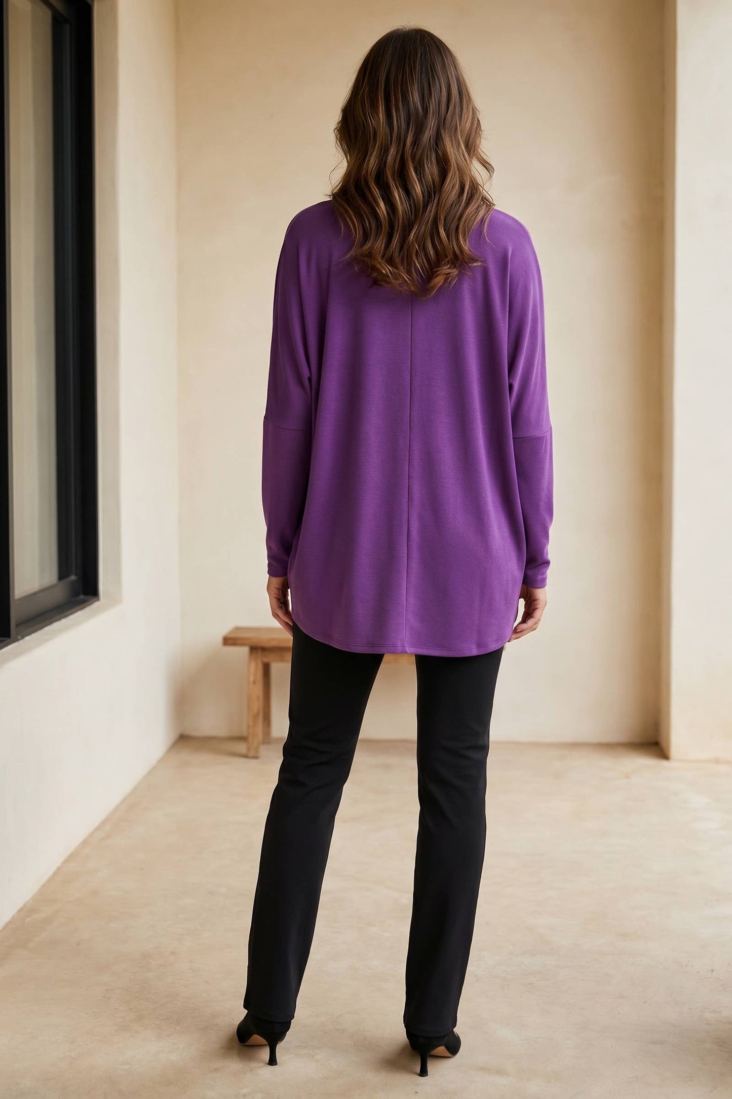 Soft Drape Hacci Wrap: Regalia Purple / S