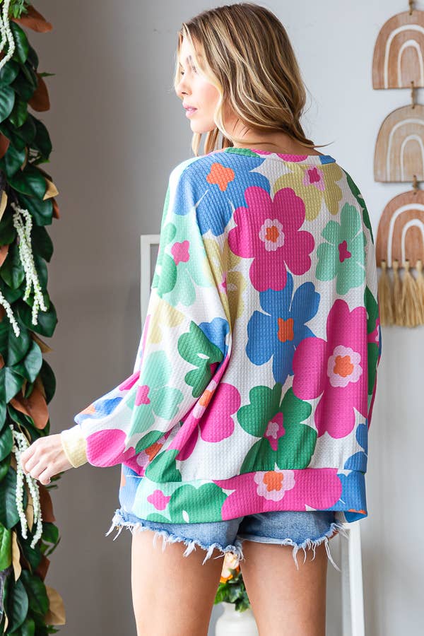 Fun Floral Oversized Top