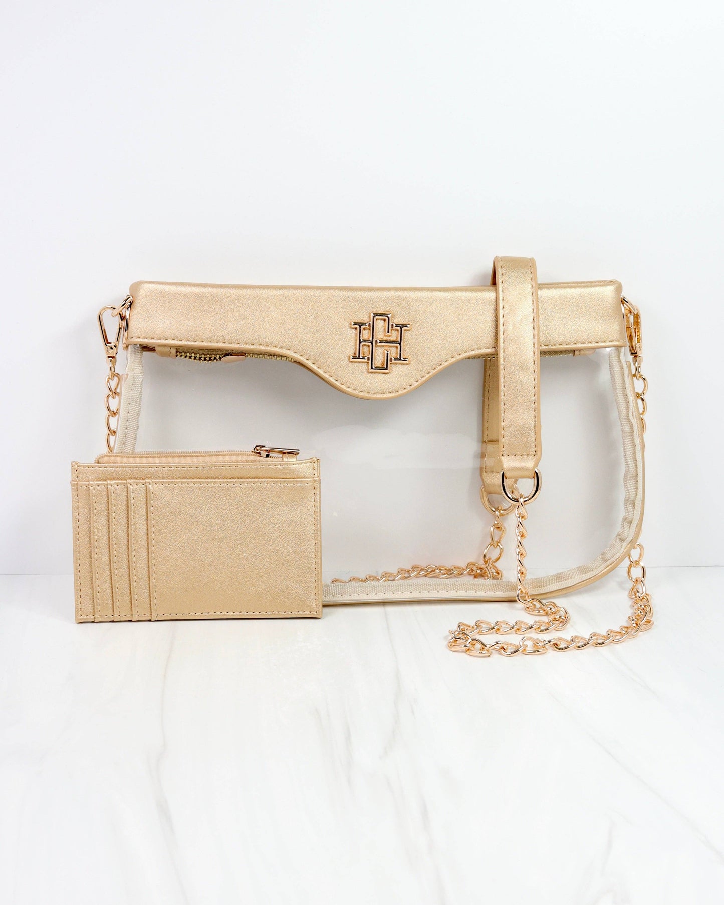 Gold Madi Clear Crossbody