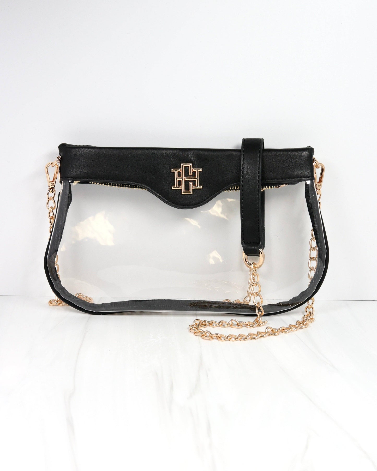Black Madi Clear Crossbody