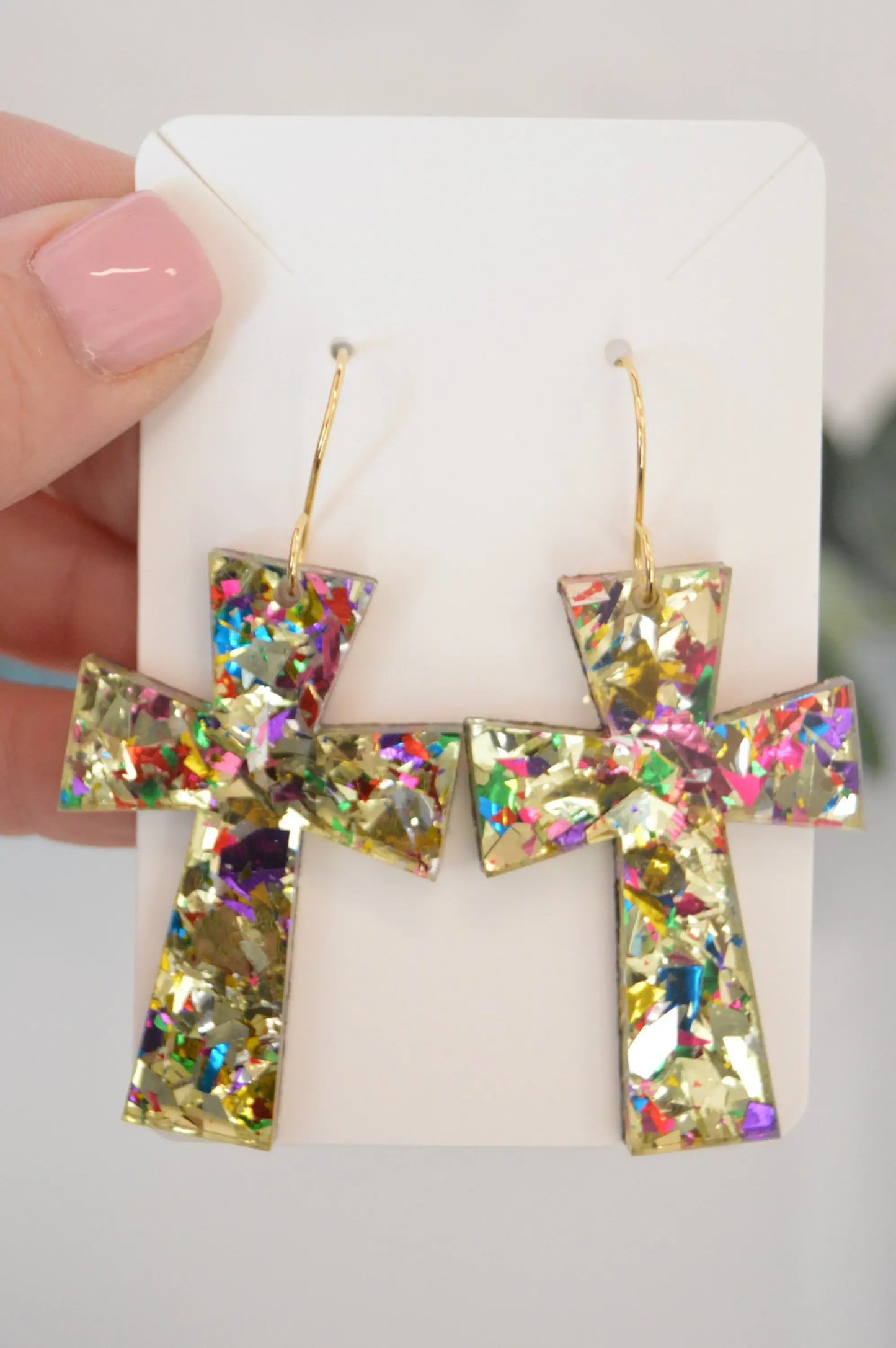 Cross Confetti Earrings