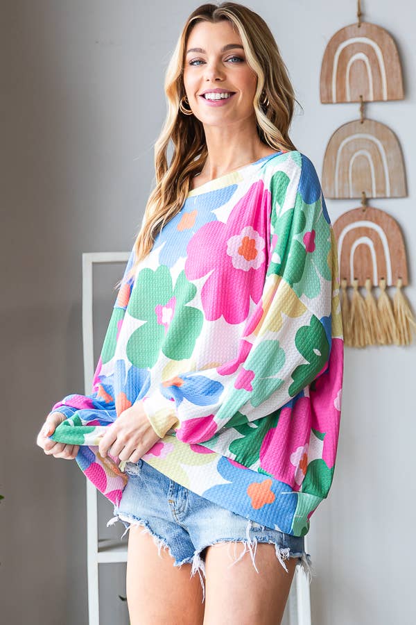 Fun Floral Oversized Top