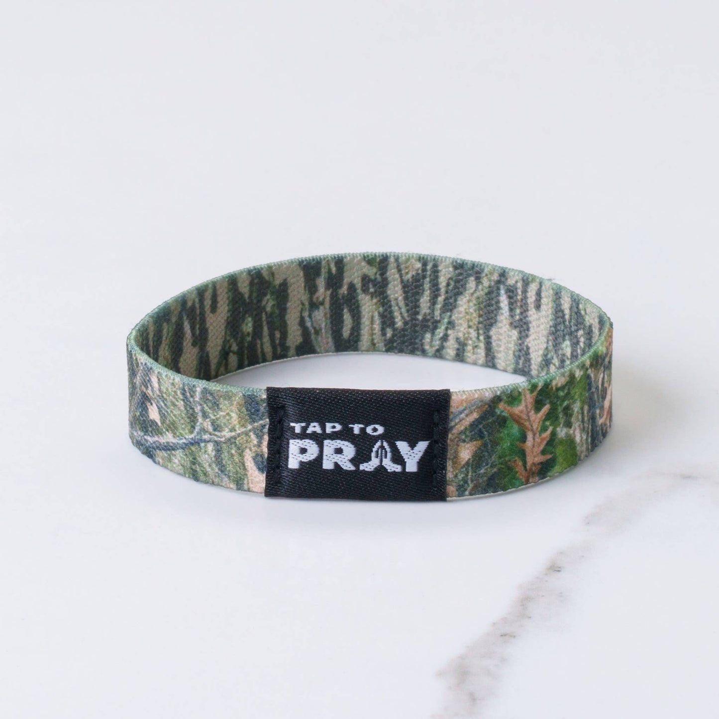 Tap To Pray™ Wristbands - Forest & Tree Bark Camo: Large / Forest Camo / Tree Bark Camo