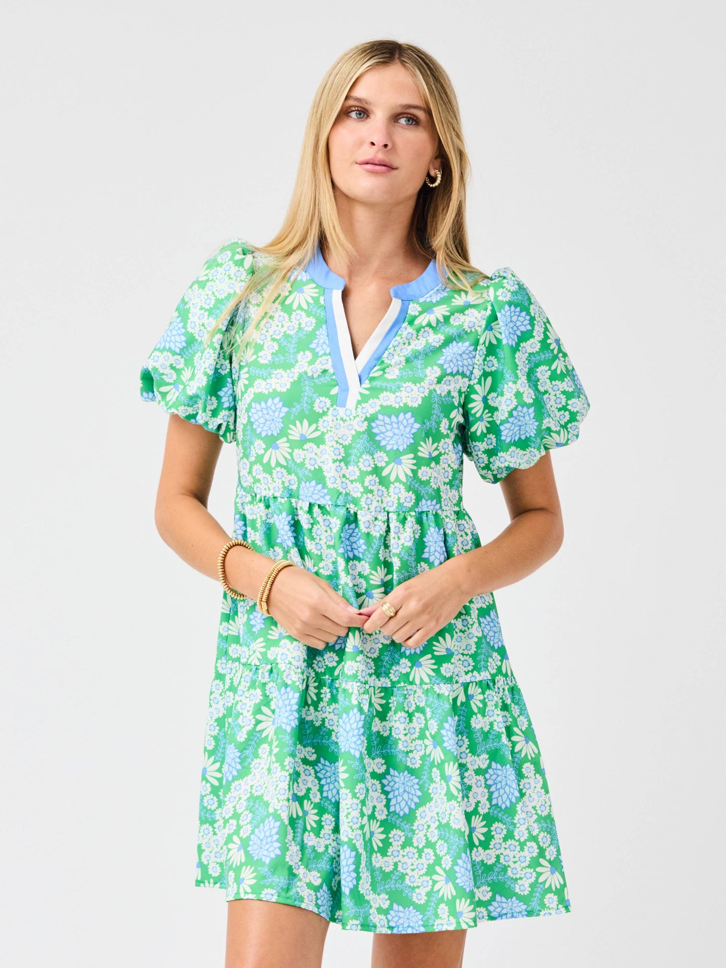 Kinsley Mini Dress | Daisy Chain Green