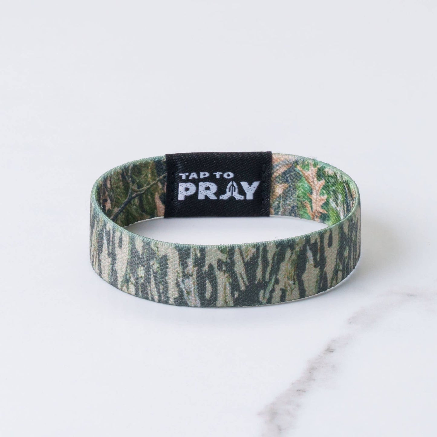 Tap To Pray™ Wristbands - Forest & Tree Bark Camo: Large / Forest Camo / Tree Bark Camo