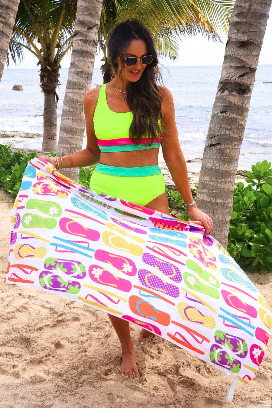 Flip Flop Fun Towel: Multi / One Size