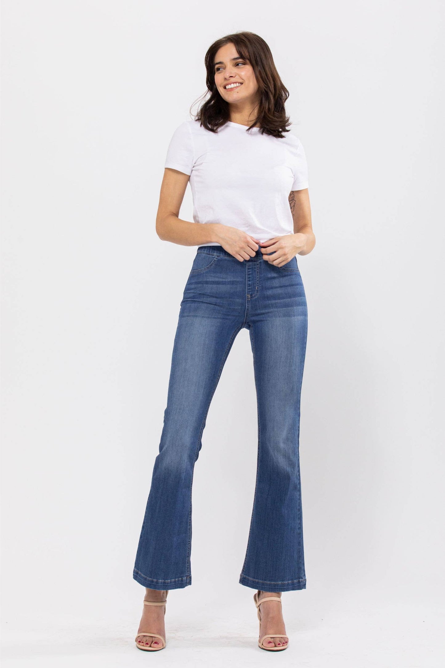 Cello Medium Wash Flared Jean 30" Inseam