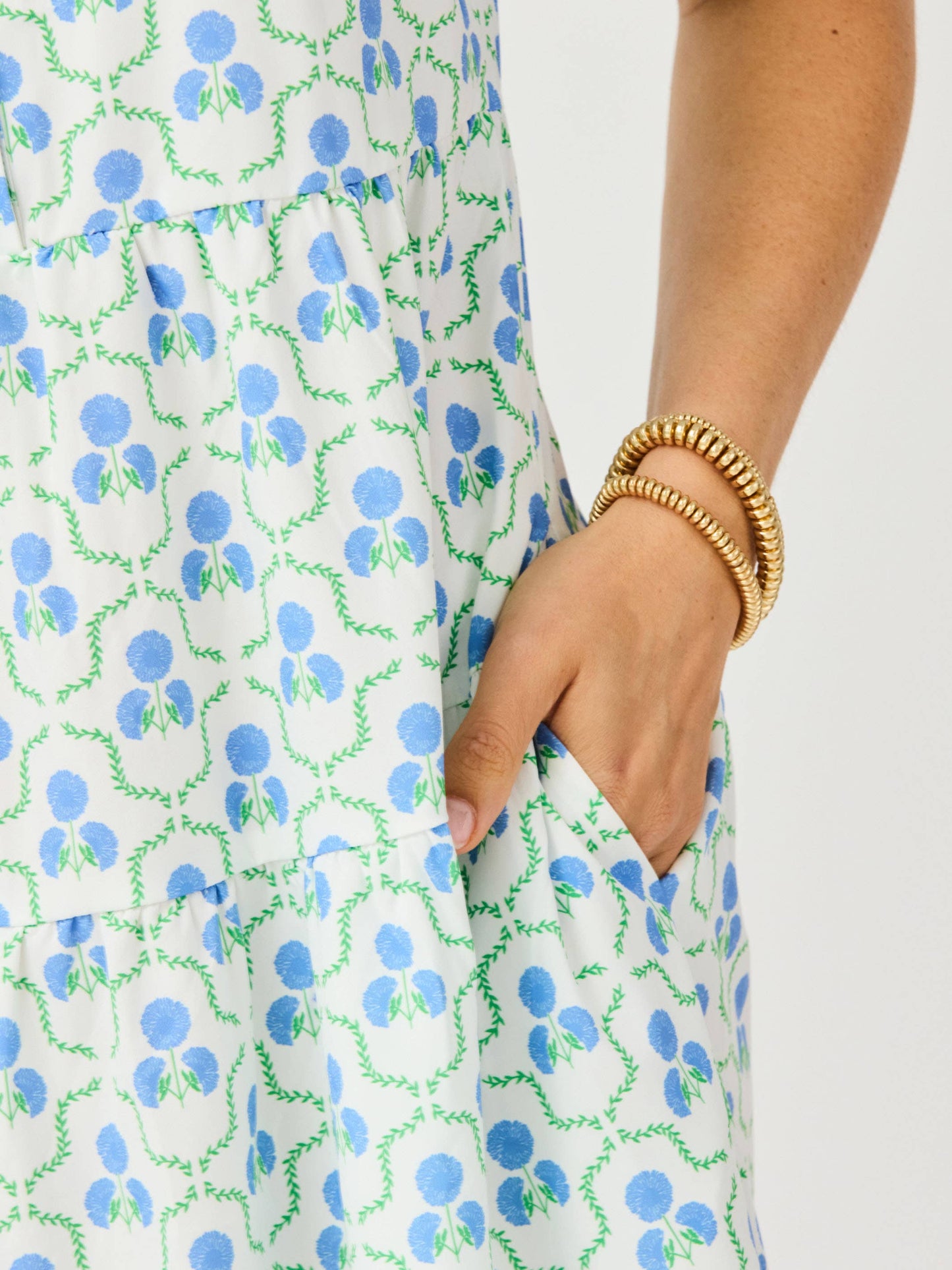 Eloise Dress | Sweetbriar Lattice Blue: XS