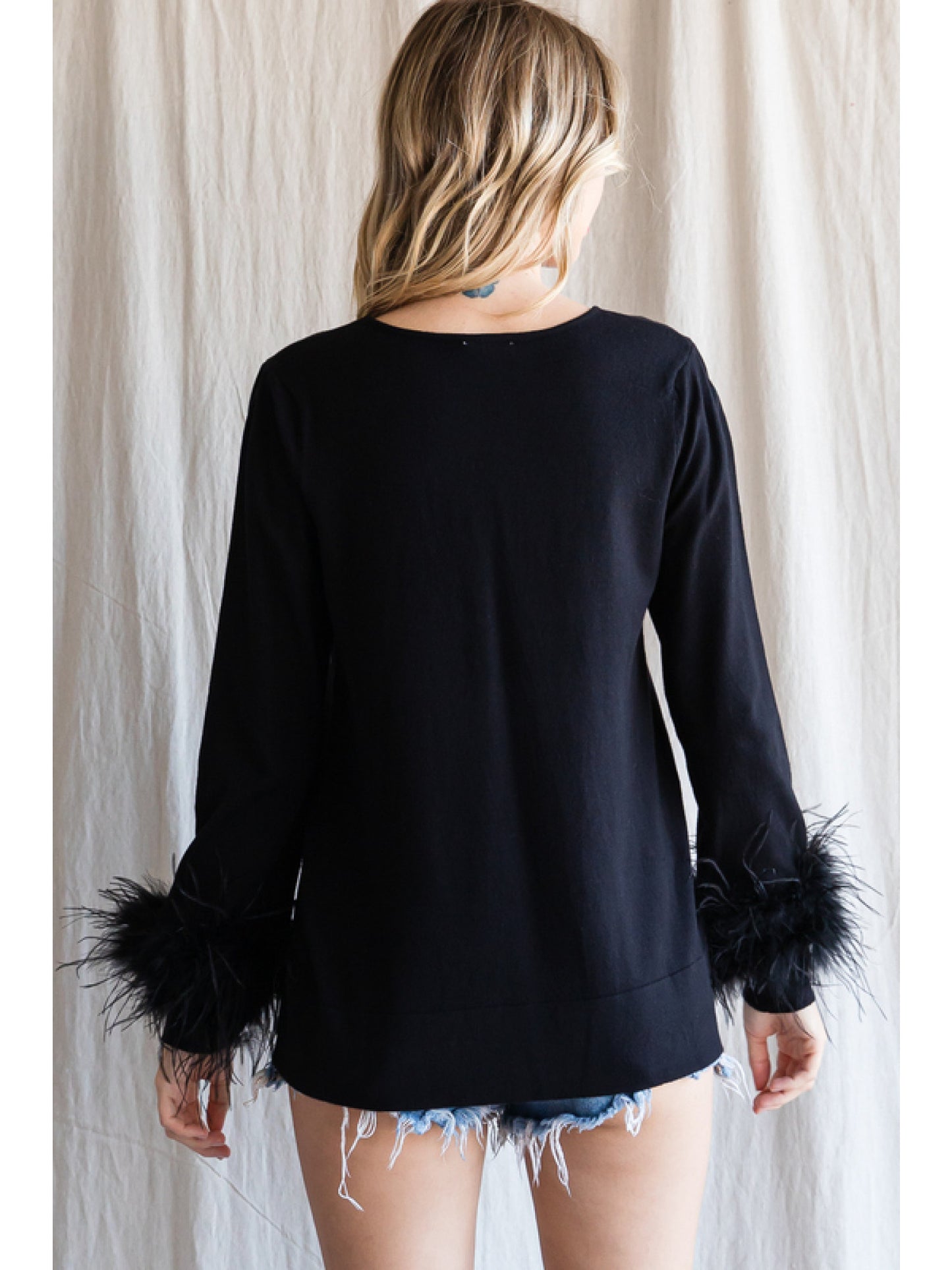 Get Your Sassy On Black V-neck Top