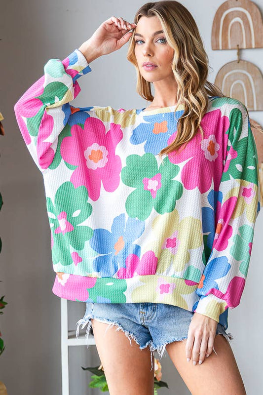 Fun Floral Oversized Top